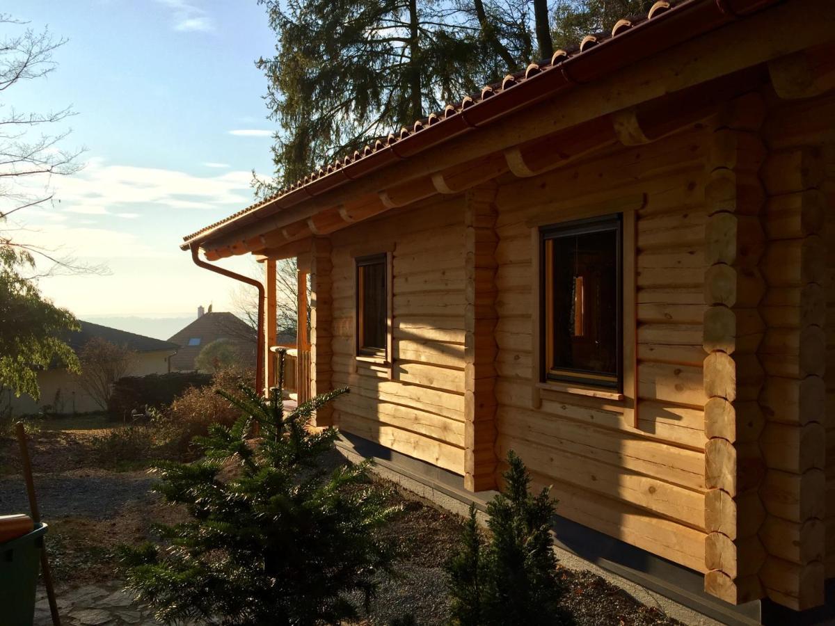 Oberschützen Blockhaus Chalet Mit Beheizbarem Badefass Und Infrarotsauna Auf Der Terrasse מראה חיצוני תמונה
