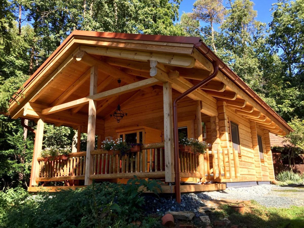 Oberschützen Blockhaus Chalet Mit Beheizbarem Badefass Und Infrarotsauna Auf Der Terrasse מראה חיצוני תמונה