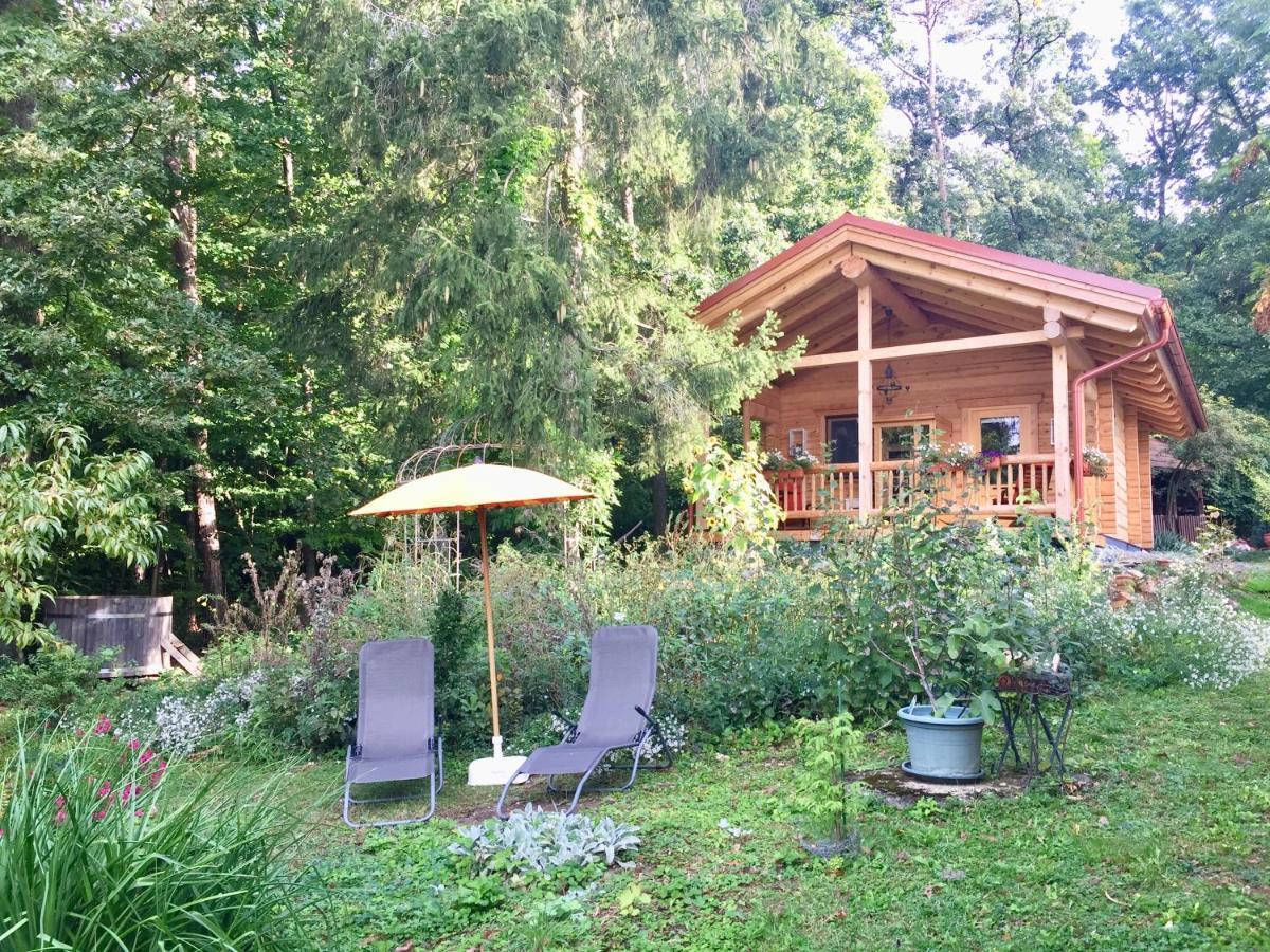 Oberschützen Blockhaus Chalet Mit Beheizbarem Badefass Und Infrarotsauna Auf Der Terrasse מראה חיצוני תמונה