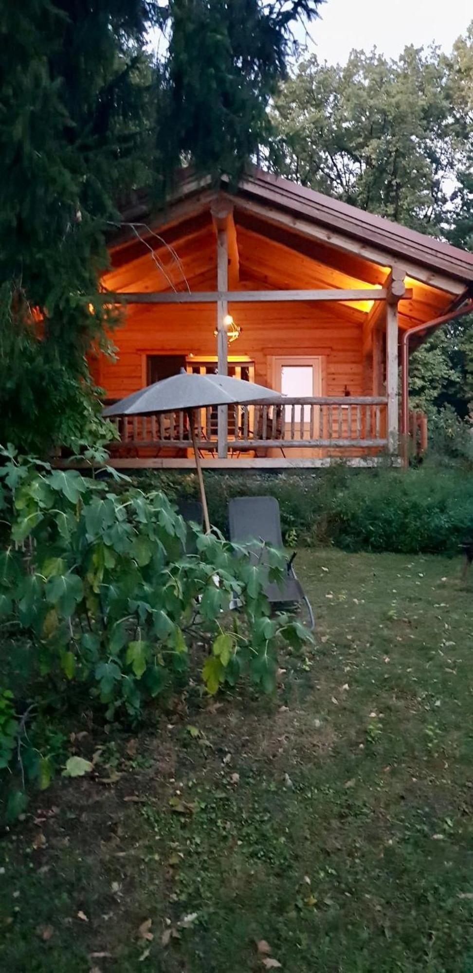 Oberschützen Blockhaus Chalet Mit Beheizbarem Badefass Und Infrarotsauna Auf Der Terrasse מראה חיצוני תמונה